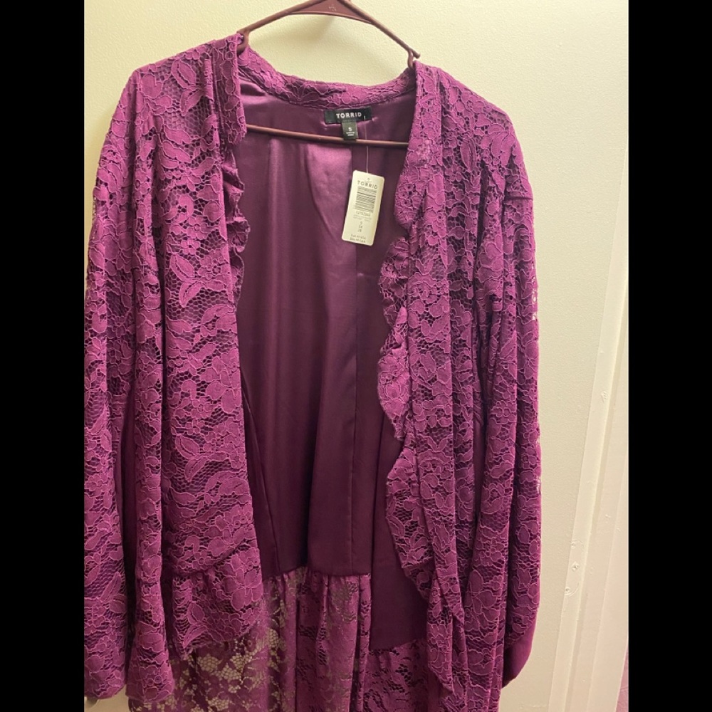 Torrid Women's Purple Lace Jacket